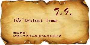 Tótfalusi Irma névjegykártya