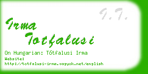 irma totfalusi business card