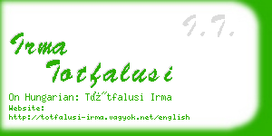 irma totfalusi business card